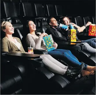  ??  ?? Sunridge Cinemas will be first site in the city to get Cineplex’s new, luxury recliner seating.