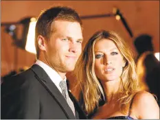  ?? Associated Press file photo ?? Tom Brady and his wife, Gisele Bundchen.