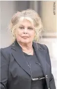  ??  ?? French actress Brigitte Bardot.