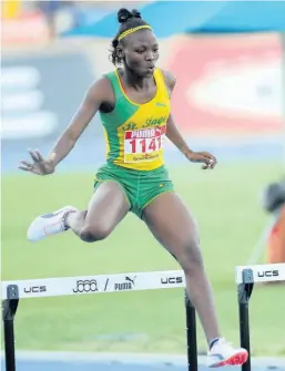  ?? FILE ?? Andrenette Knight during her time as a St Jago High School hurdler.