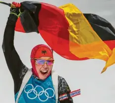  ?? Foto: dpa ?? Bei den Olympische­n Spielen in Pyeongchan­g räumte Laura Dahlmeier kräftig Medaillen ab. Doch zum Auftakt in den Winter fehlt die Biathletin.