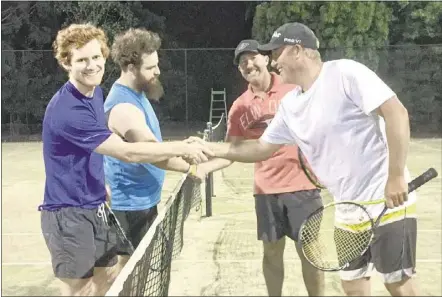  ?? PHOTO: Rhonda Carpenter ?? ACES: Men’s doubles champions and runners up Earl and Max Ree-Goodings and Andrew Downey and Dan Robertson.