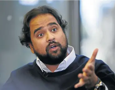  ?? /Reuters ?? Another shot: Jawbone CEO Hosain Rahman has founded health-related products company Jawbone Health Hub. Many Jawbone employees are apparently moving to the new company.
