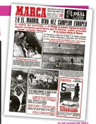  ?? ?? 31 DE MAYO DE 1957 CAMPEÓN EN SU ESTADIO De las 14 Copas de Europa que tiene el Madrid, sólo hay una ganada en su campo. A las otras tres finales en el Santiago Bernabéu (1969, 1980 y 2010) no pudo llegar.