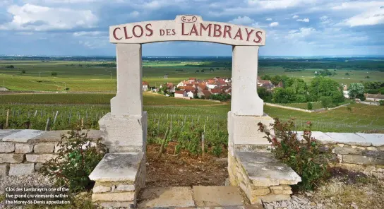  ?? ?? Clos des Lambrays is one of the five grand cru vineyards within the Morey-St-Denis appellatio­n