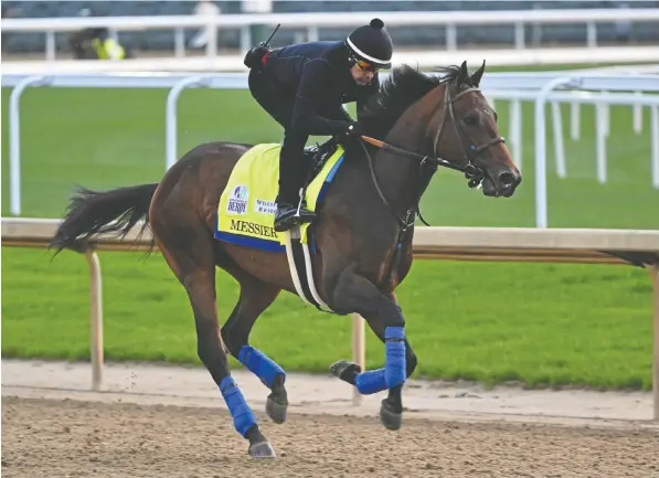  ?? — JAMIE RHODES/USA TODAY SPORTS ?? Canada-bred colt Messier has drawn post position No. 6 for Saturday's Kentucky Derby at Churchill Downs.