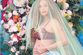  ??  ?? 11.1 MILLION INSTAGRAM LIKES. Beyonce bares her pregnant stomach.