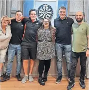  ?? ?? On the oche The mixed triples finalists