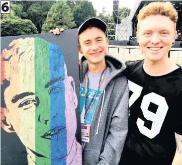  ??  ?? Nathan Wyburn, right, with Years & Years singer Olly Alexander