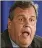  ??  ?? New Jersey Gov. Chris Christie’s approval rating is at 15 percent.