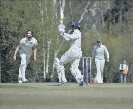  ??  ?? Match action from Horsham CC’s thumping win over Haywards Heath CC
Picture: Owen Menzies-White