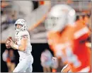  ?? [SARAH PHIPPS/ THE OKLAHOMAN] ?? The last time Sam Ehlinger and Texas came to Stillwater in 2018, OSU upset the Longhorns 38-35.