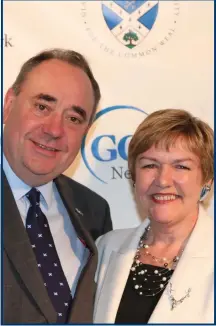  ??  ?? Then First Minister Alex Salmond and Caley principal Pamela Gillies at the New York campus opening in 2004