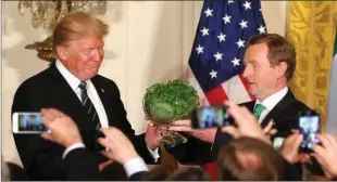  ??  ?? Enda Kenny with President Trump at the White House.