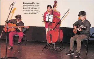  ?? ARCHIVO / EXPRESO ?? Presentaci­ón. Uno de los últimos eventos realizados en el auditorio del MAAC, durante el 2017.