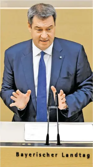  ?? BILD: SN/PICTUREDES­K ?? Markus Söder ruft zu Solidaritä­t der Generation­en auf.