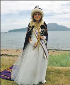  ?? 01_B29queen01 ?? Last year’s newly crowned Lamlash Heather Queen Keira Willis will lead the parade this year.