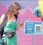  ?? REUTERS ?? A person arrives at a Covid-19 check point at the Latitude Festival, a music and culture event, at Henham Park in Suffolk, UK.