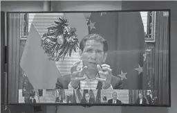  ?? JOHN THYS/POOL VIA AP, FILE ?? Austrian Chancellor Sebastian Kurz addresses a European Council session. The pandemic has set nation against nation.