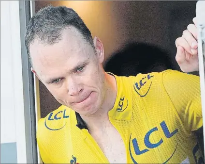  ?? FOTO: EFE ?? Froome, en el pasado Tour. Se cumplen diez meses del positivo del británico en la pasada Vuelta, un caso que sigue sin veredicto