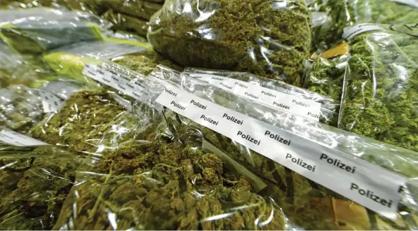  ?? Foto: Alexander Kaya (Symbolbild) ?? 16 Kilogramm Cannabis und synthetisc­he Drogen hatte die Polizei damals bei dem Augsburger in einem Kellerabte­il seiner Wohnung gefunden.