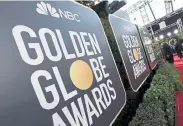  ?? Jordan Strauss, Invision/Associated Press file ?? Signage promoting the Golden Globe Awards and NBC appears in Beverly Hills, Calif., on Jan. 5, 2020.