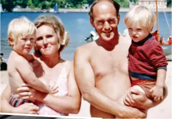  ??  ?? Recipe for success: Prue Leith (far left) in 1970 at her cookery school and with husband Rayne and their two children (top). Mary’s 1966 wedding to Paul Hunnings (left) and on a family holiday (above) to Devon