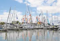  ??  ?? The Annapolis Boat Shows combined its spring sail and powerboat shows into one four-day event that attracted a range of boating personalit­ies in a daily crowd that peaked over 1,000 people.