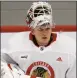  ?? JOSE M. OSORIO/ CHICAGO TRIBUNE ?? Blackhawks goaltender Kevin Lankinen stretches before starting practice on Jan. 4, 2021.