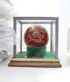  ??  ?? Signed cricket ball