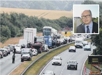  ??  ?? The A19 was closed for several hours on July 19 this year after a diesel spillage on the southbound carriagewa­y, near Durham Road, following a collision. Inset, Grahame Morris.