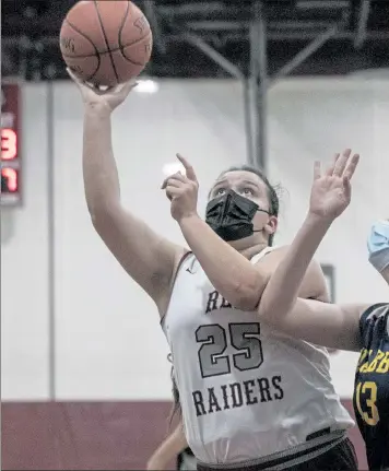  ?? JOHN LOVE / SENTINEL & ENTERPRISE ?? Fitchburg’s Jen Allen puts up a shot during Monday’s game against Quabbin Regional.