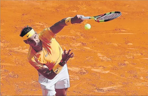  ?? FOTO: EFE ?? Rafa Nadal juega hoy una nueva final, por revalidar título en Montecarlo y conservar el número uno mundial. Reencuentr­o con Kei Nishikori, en ascenso tras la lesión de muñeca