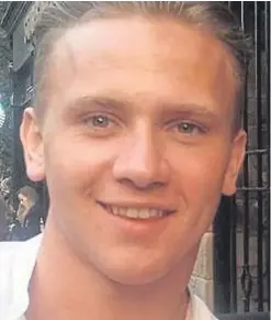  ??  ?? Missing RAF gunner Corrie McKeague from Dunfermlin­e.