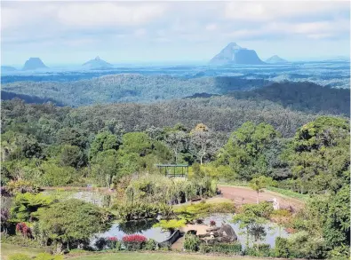  ?? PHOTOS: GILLIAN VINE ?? From the top . . . Looking over Maleny Botanic Gardens to the Glasshouse Mountains.
