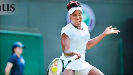  ??  ?? The goddess of Tennis is back - Venus Williams made her way to the top at the Wimbledon 2016