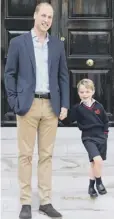  ??  ?? 0 The Duke of Cambridge took Prince George to school