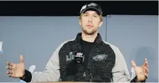  ?? CHRIS CARLSON/THE ASSOCIATED PRESS ?? Philadelph­ia Eagles quarterbac­k and Super Bowl LII MVP Nick Foles says after a brief celebratio­n with teammates, he enjoyed a quiet night with his family and friends.