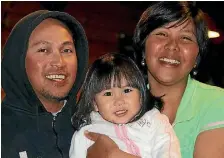  ??  ?? Bea Daleon and her parents, Benedict and Margie Daleon. It has been ruled the toddler’s death was due to ‘‘non-accidental circumstan­ces’’.