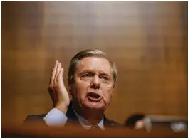  ?? MELINA MARA — THE WASHINGTON POST ?? Sen. Lindsey Graham, R-S.C., says President Donald Trump should agree to reopen the government and continue trying to hammer out a deal with Democrats.