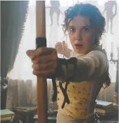  ?? Netflix ?? Millie Bobby Brown in Enola Holmes, which was released
by Netflix in the company’s third quarter.