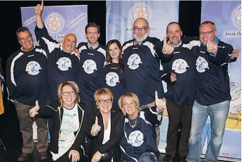  ??  ?? La délégation de la candidatur­e de Miramichi pour l’organisati­on de la 39e Finale des Jeux de l’Acadie de 2018 avait célébré sa victoire en 2015. - Archives