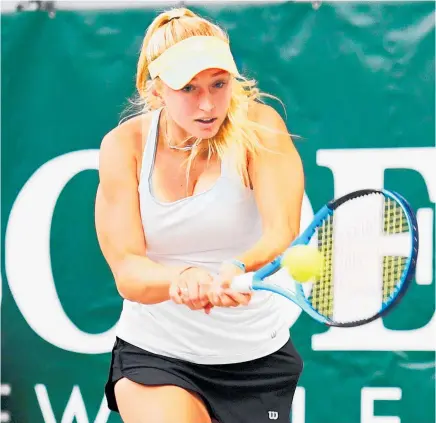  ?? Photo / Photosport ?? Valentina Ivanov, 17, is the new, young hope of New Zealand women’s tennis.