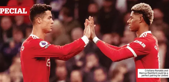  ?? ?? Cristiano Ronaldo and Marcus Rashford could be a perfect pairing for United