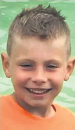  ??  ?? > Callum Cartlidge, aged eight, died following a cardiac arrest