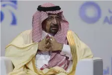  ?? AP FILE ?? NICE AND STEADY, PLEASE: Saudi Energy and Oil Minister Khalid al-Falih said major oil producers need to reduce the large swings in prices of barrels.