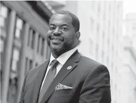  ?? KIM HAIRSTON/BALTIMORE SUN ?? State Del. Nick Mosby, seen in October, hopes to return to City Hall as he seeks the Democratic nomination for City Council president in the April 28 primary.