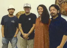  ??  ?? (From left) Clang Sison, Luis Hernandez, Iya Regalario and Jake Espiritu.