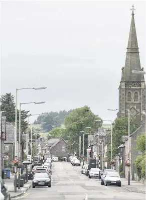  ??  ?? Out and about Moray Street in Blackford