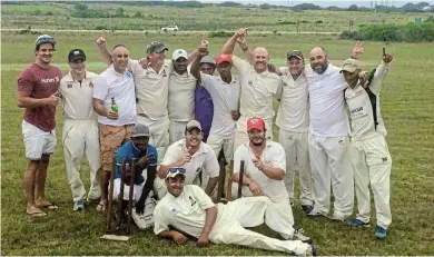  ?? Picture supplied ?? LEAGUE CHAMPIONS: The Kenton Cricket Club team that won the 2017 league season on home ground